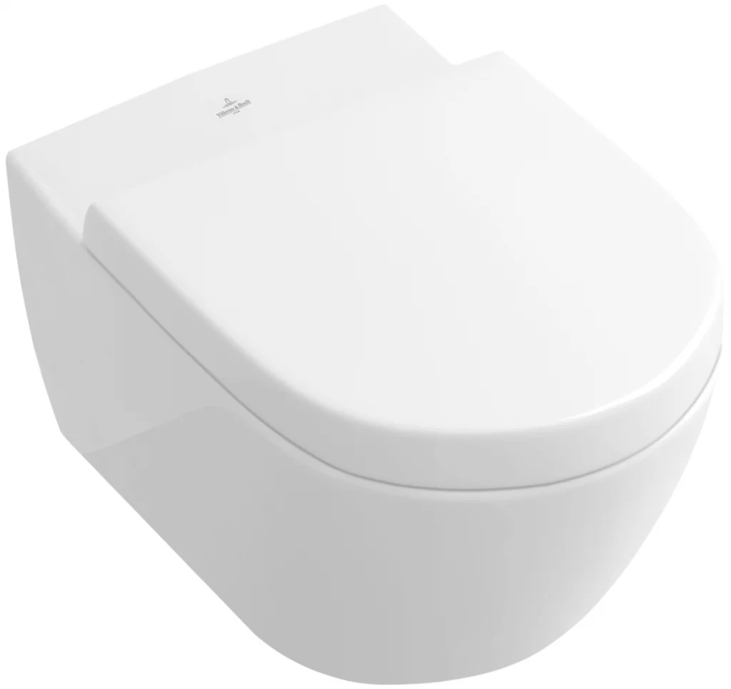 Závěsné WC 56x37 cm V&B SUBWAY 2.0, bez vnitřního okraje, hluboké splachování, bílá Alpin