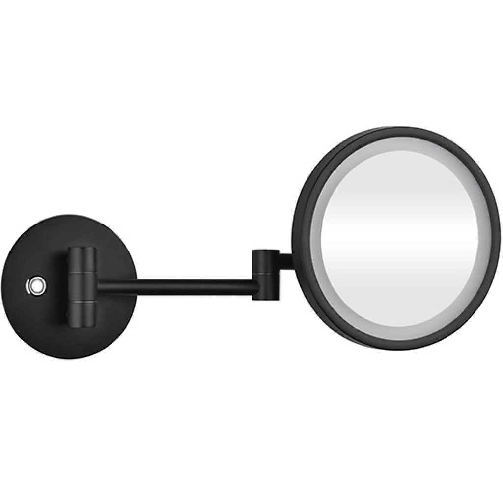 DARK: Kosmetické zrcátko s LED osvětlením, ø 200 mm