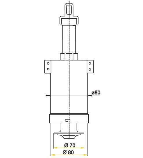 Vypouštěcí ventil A03A AlcaPlast pro vysoko položenou nádržku