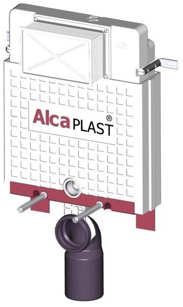 Předstěnový instalační WC systém A100 ALCAMODUL AlcaPlast pro zazdívání, 100 cm