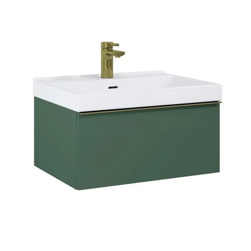 Skříňka pod umyvadlo/desku 60 cm Lotosan SCARLET, smaragd mat
