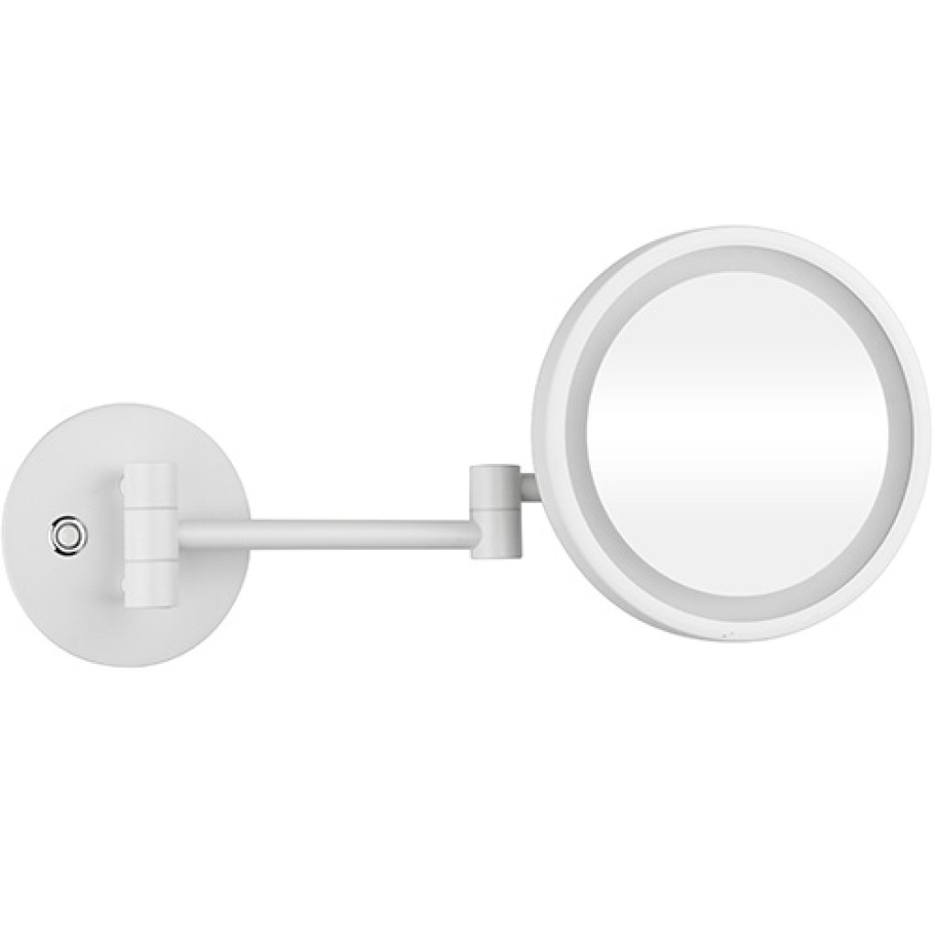 WHITE: Kosmetické zrcátko s LED osvětlením, ø 200 mm