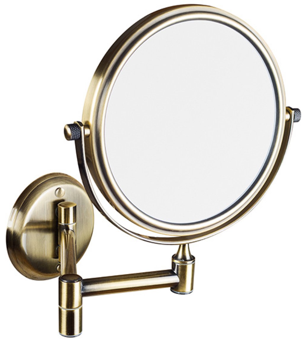 RETRO bronz: Kosmetické zrcátko oboustranné, ø 140 mm