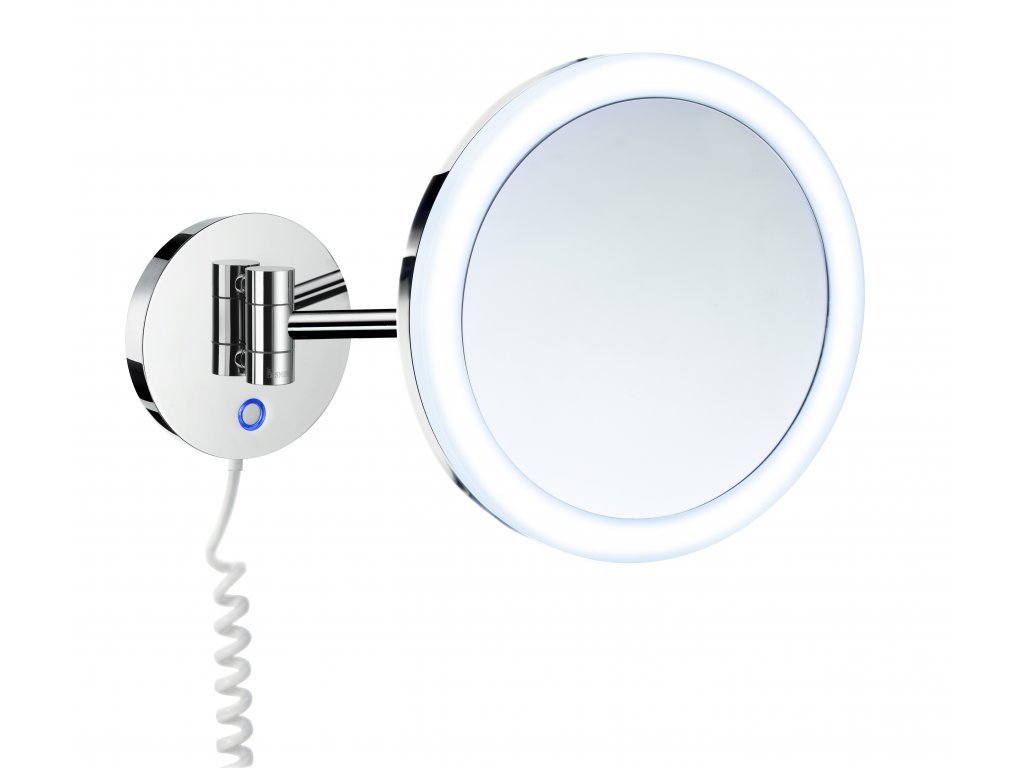 Smedbo OUTLINE Kosmetické  zrcátko s duálním LED osvětlením - PMMA oválné, chrom