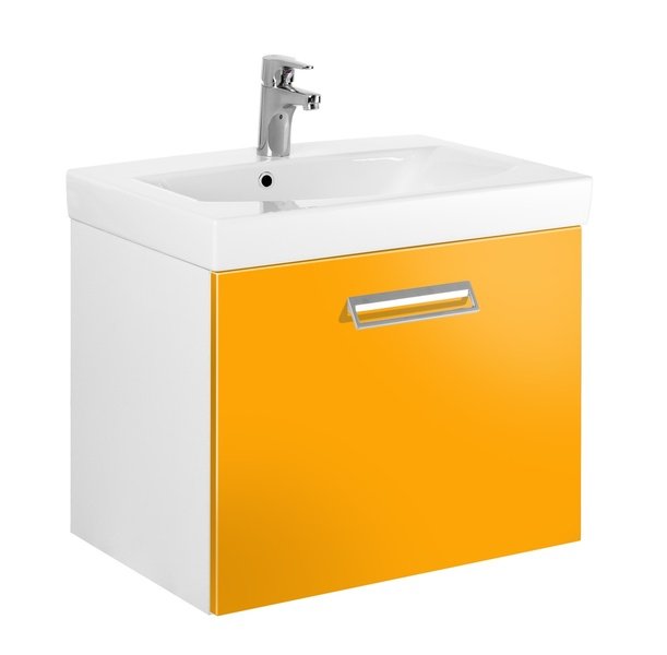 Umyvadlová koupelnová skříňka 60x45x40 cm Gustavsberg LOGIC, oranžová lesk