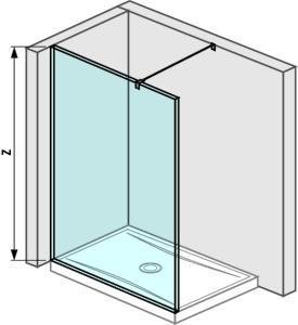 Skleněná stěna boční 88 x 200 cm Jika PURE Walk In