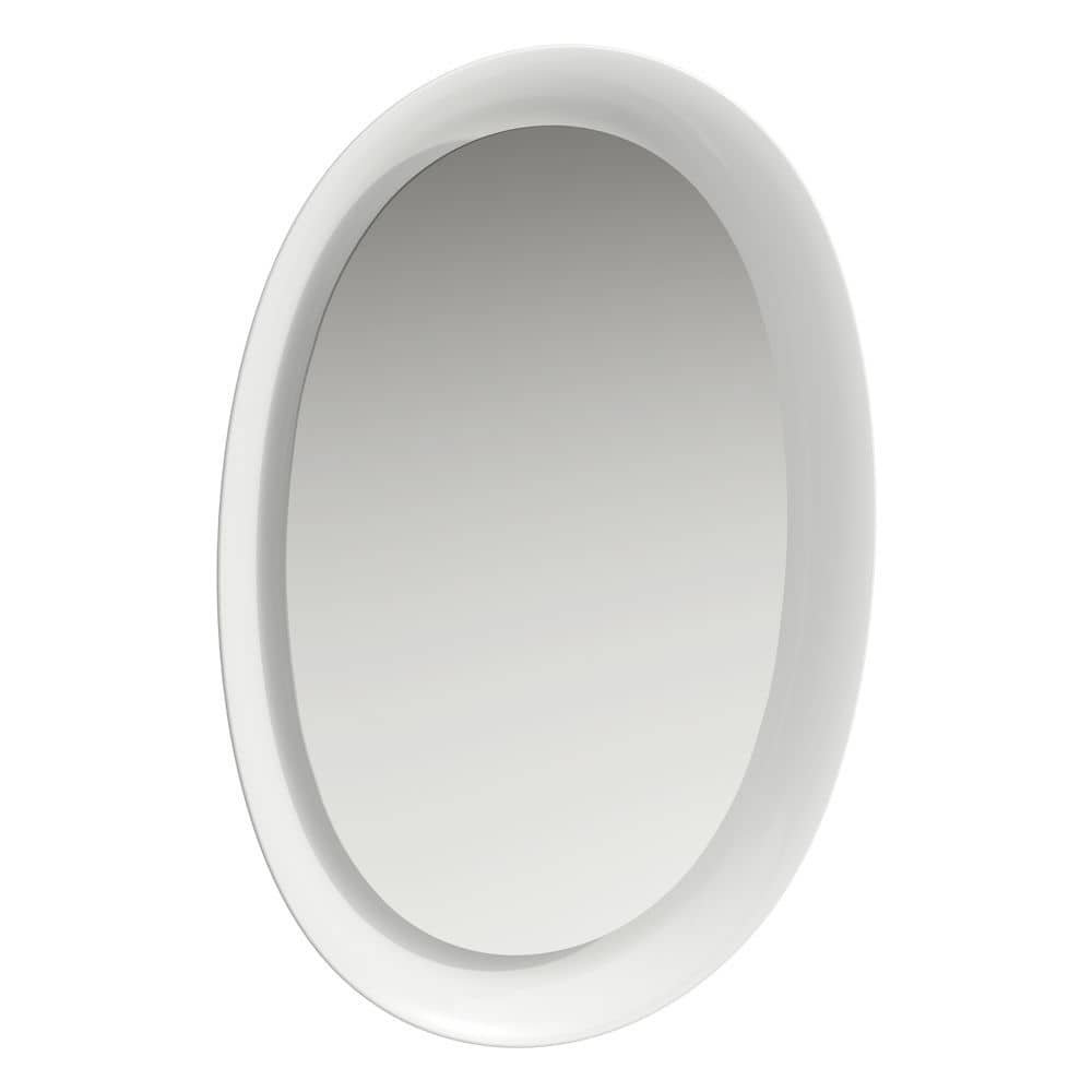 Zrcadlo ovál 50x70 cm Laufen NEW CLASSIC, LED ambientní osvětlení, bílá