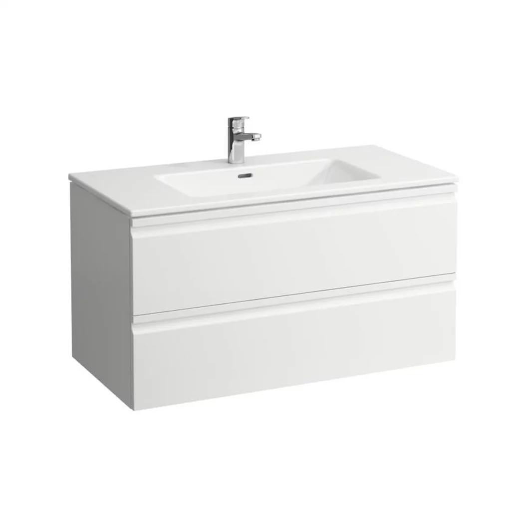 Skříňka s umyvadlem 100 cm Laufen PRO S, 2 zásuvky, otvor pro baterii, bílá