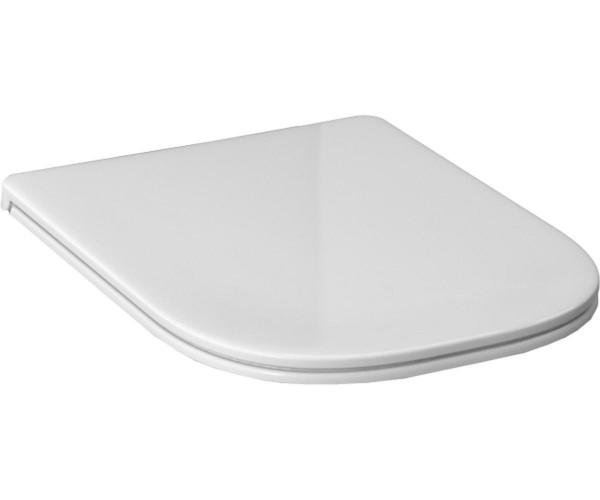 Sedátko s poklopem DEEP By Jika antibakteriální, odnímatelné, duroplast, kovové úchyty, bílá