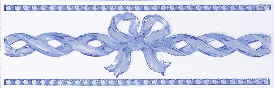 Brennero RICORDI Listello Fiocco Bleu alto 6,5x20