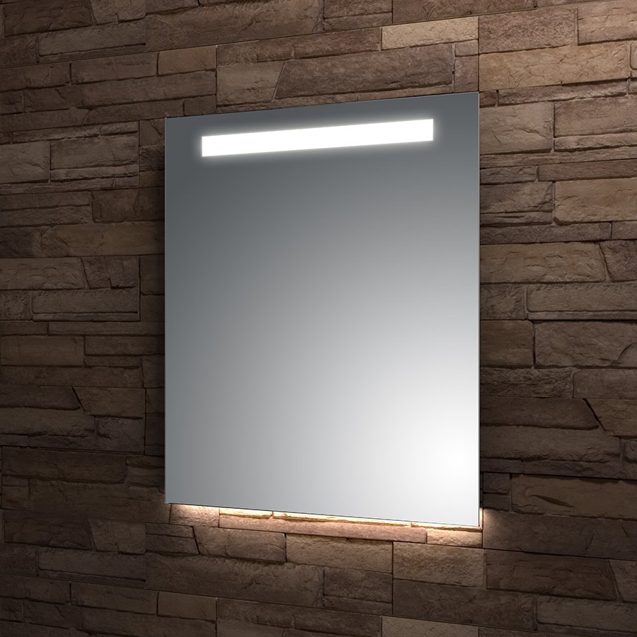 Zrcadlo 120x80 cm Santech Allianz LINEA GLOW LED osvětlení, bez vypínače, horní osvětlení