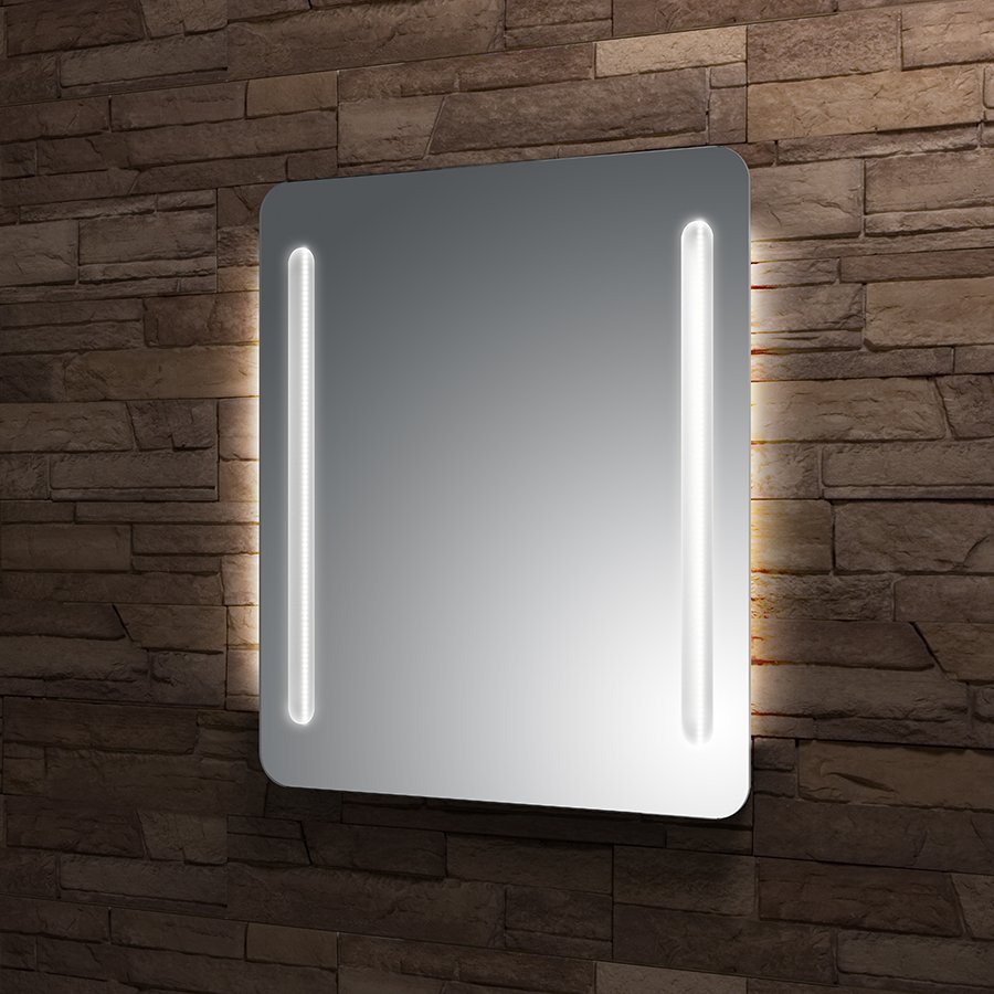 Zrcadlo 140x70 cm Santech Allianz STRIPE LED osvětlení, bez vypínače, oblé rohy, boční osvětlení