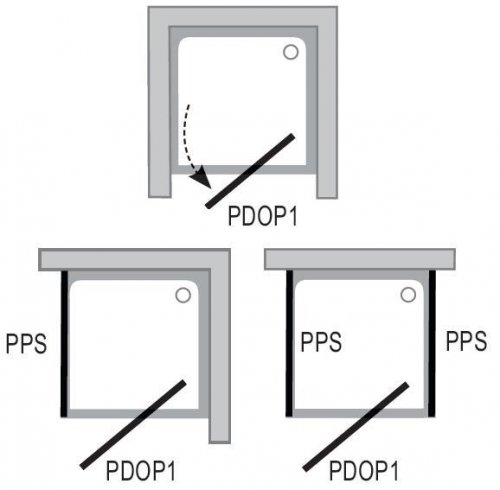 Sprchové dveře PDOP1-80 PIVOT Ravak Transparent otočné pivotové, bílá/chrom preview