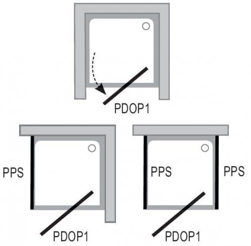 Sprchové dveře PDOP1-80 PIVOT Ravak Transparent otočné pivotové, satin/satin preview