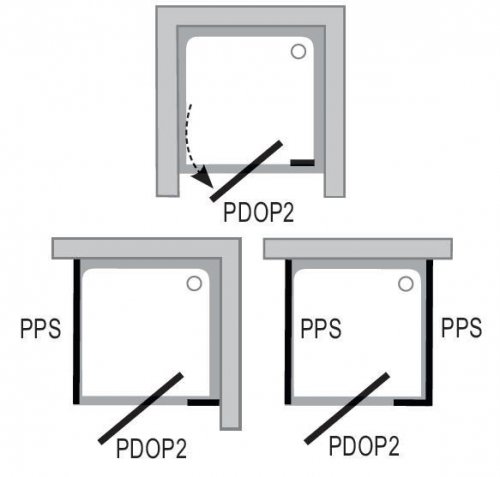 Sprchové dveře PDOP2-100 PIVOT Ravak Transparent otočné pivotové, bílá/chrom preview