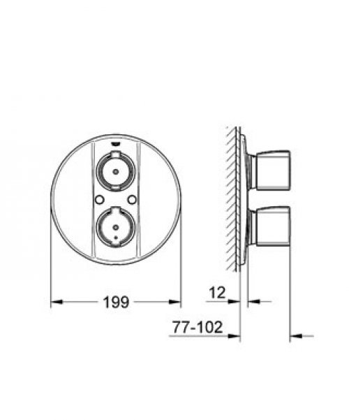 Termostatická sprchová baterie Grohe GROHTHERM 2000 Special podomítková, pro 35500, chrom preview