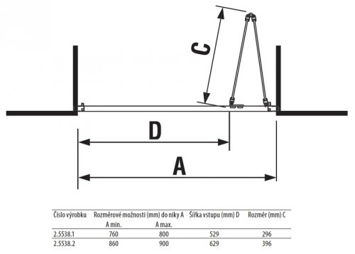 Sprchové dveře skládací 90 cm Jika LYRA Plus Transparent, bílý profil, L/P preview