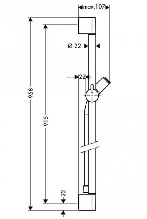 Hansgrohe Unica'C Sprchová tyč 0,90 m, chrom preview
