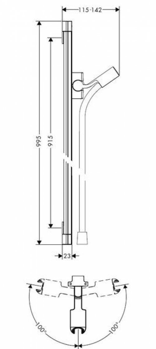 Hansgrohe PURAVIDA Sprchová tyč Unica 0,90 m DN 15, chrom preview