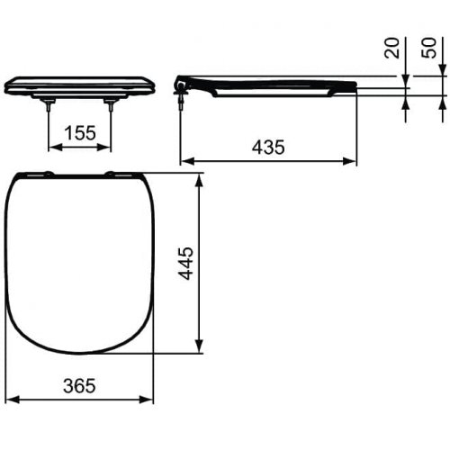 WC sedátko ultra ploché Ideal Standard TESI, bílá preview