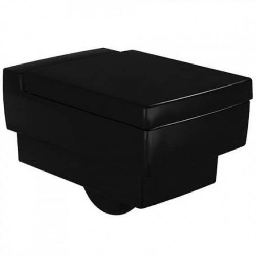 Závěsné WC Villeroy & Boch MEMENTO Glossy Black + sedátko, 37,5 x 56 cm, černé preview