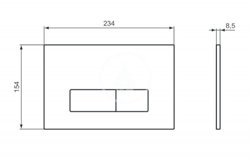 Ovládací deska Ideal Standard ProSys OLEAS M2, duální, bílá preview