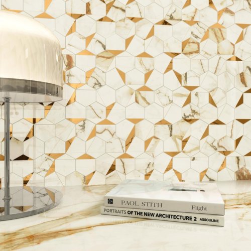 Atlas Concorde MARVEL EDGE Gold Hex Gris-Calacatta preview