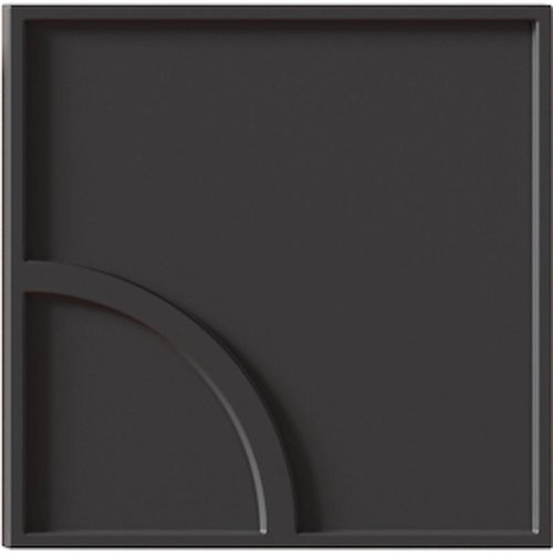 Micro WAYS, Curve Black, 12,5x12,5 cm,10 mm, Matte preview