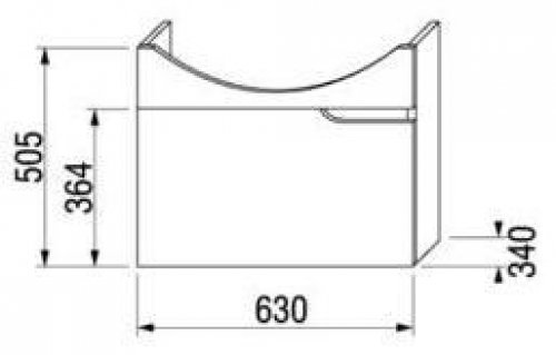 Umyvadlová skříňka Jika pro nábytkové umyvadlo MIO 67cm, 1 zásuvka, bílá/bílá preview