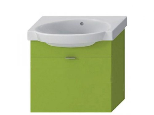Skříňka s umývátkem 55 x 37 cm Jika TIGO s jednou zásuvkou, bez otvoru pro baterii, zelená preview