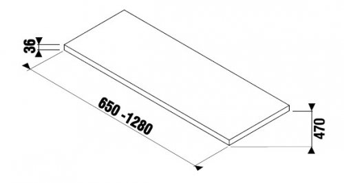 Umyvadlová deska 65-128 cm Jika CUBITO-N, bez otvoru, bez podpěr, bílá preview