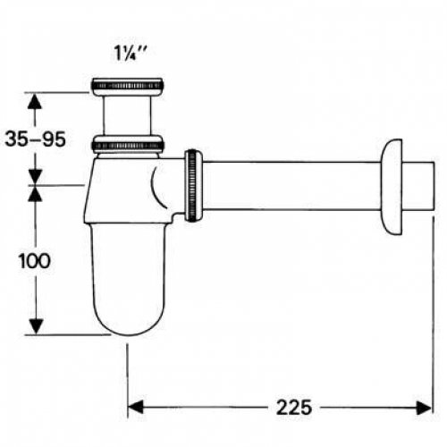 Hansgrohe Šálkový sifon standardní model 1 1/4“, chrom preview