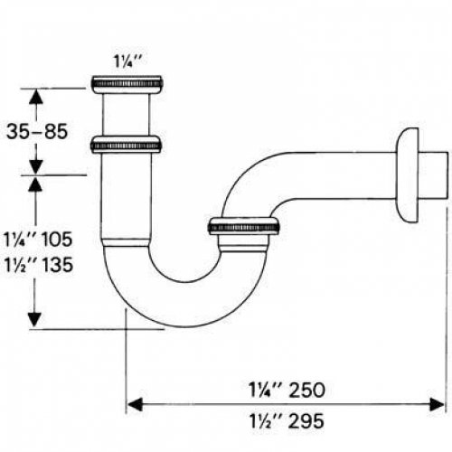 Hansgrohe Trubkový sifon standardní model 1 1/4“, chrom preview