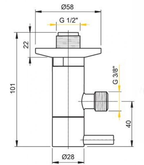 Rohový ventil s filtrem 1/2 x 3/8 ARV001 Alca preview