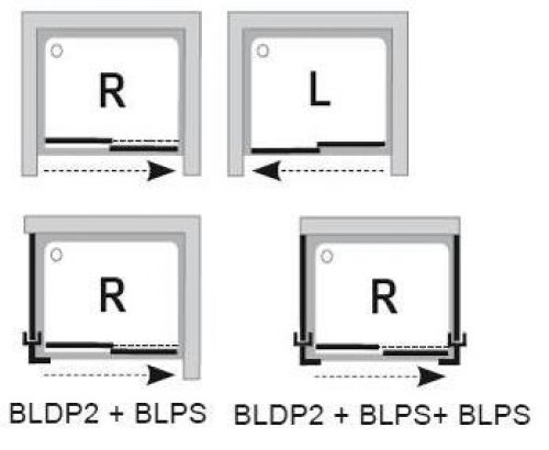 Sprchové dveře posuvné BLDP2-110 Transparent Ravak BLIX, satin preview