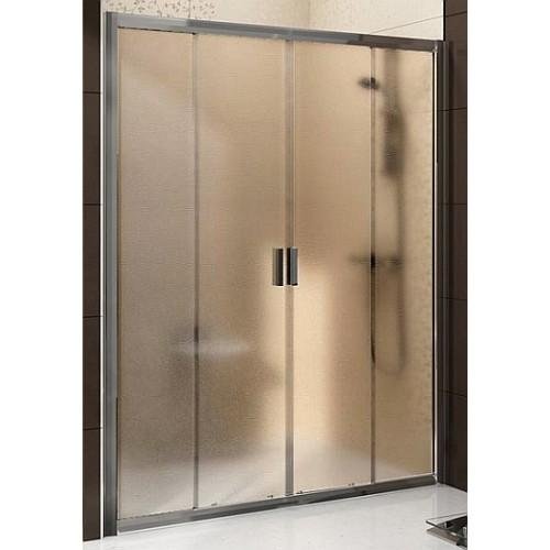 Sprchové dveře posuvné čtyřdílné BLDP4-120 Transparent Ravak BLIX, satin preview
