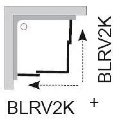 Sprchové dveře BLRV2K-120 se vstupem z rohu Transparent Ravak BLIX, lesk preview