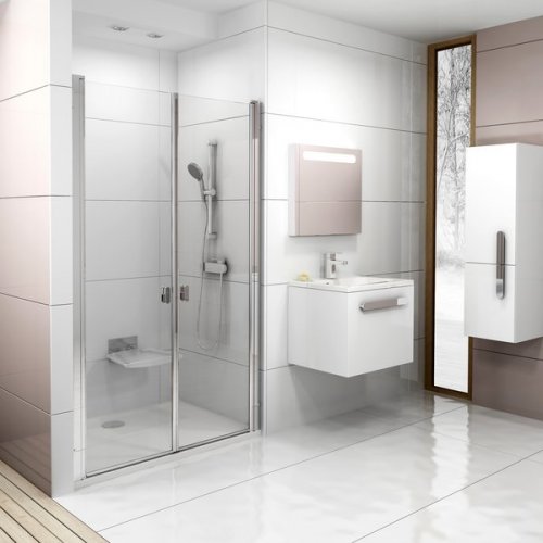 Sprchové dveře dvoudílné CSDL2-90 Transparent Ravak CHROME, bílá preview