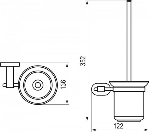 Držák s WC štětkou CR 410.00 Ravak CHROME, chrom/sklo preview