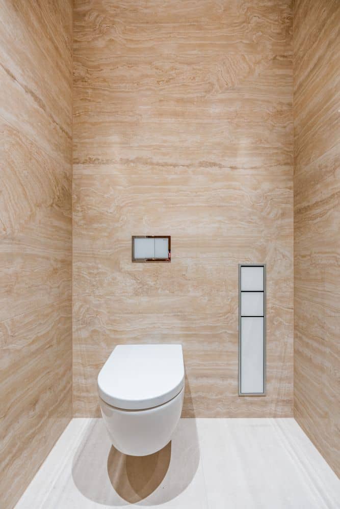 Návrh moderní koupelny v přírodním vzhledu – velké formáty, značková sanita i designové detaily 38